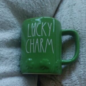 Rae Dunn Green Lucky Charm Mug